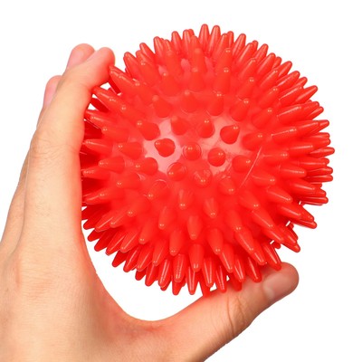 Мяч массажный, ø9 см, от 6 мес., красный