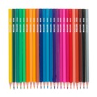 Карандаши 24 цвета Booki, шестигранный корпус, d грифеля=2.6 мм, пластиковые - Фото 3