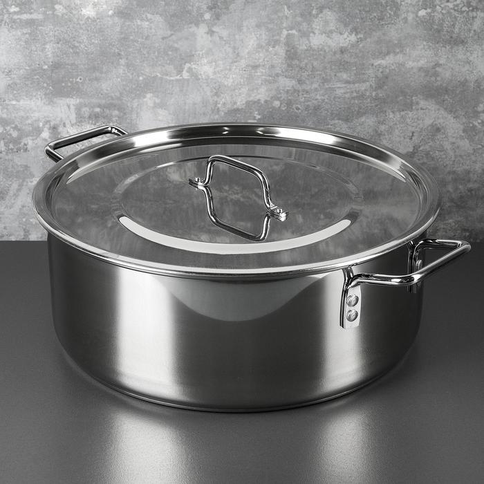 Кастрюля Катунь «Общепит», 16 л, d=40 см, h=15 см, капсульное дно, индукция, нержавеющая сталь 4416712