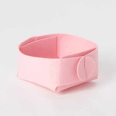 Корзина текстильная для хранения, розовая 12х7 см