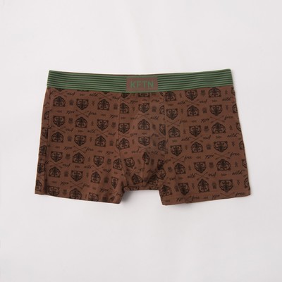 Трусы мужские KAFTAN, Медведи паттерн, р-р 3XL (56), кофе, хлопок 95%, эластан.5%