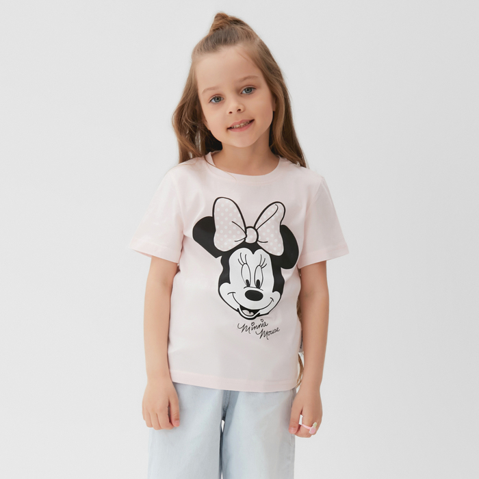 Футболка Disney "Minnie Mouse", рост 122-128 (34), розовый МИКС - Фото 1