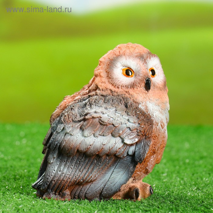 Садовая фигура "Сова полярная малая" 12,5см - Фото 1