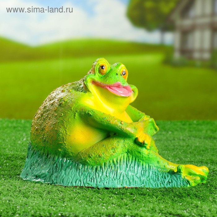 Садовая фигура "Лягушка-толстушка сидячая" - Фото 1