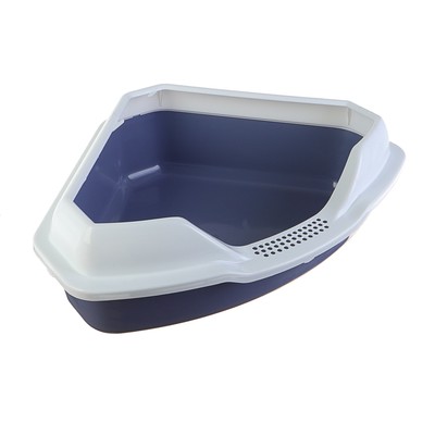 Туалет треугольный "Айша" с бортом 56 х 42 х 17 см, серый