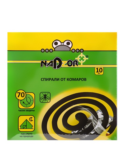 Спирали от комаров "Nadzor", черные, 10 шт