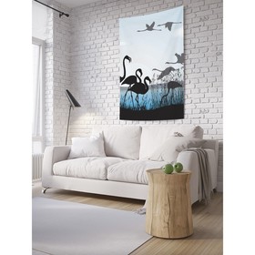 Декоративное панно с фотопечатью «Полет фламинго», вертикальное, размер 100х150 см