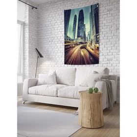 Декоративное панно с фотопечатью «Скорость мегаполиса», вертикальное, размер 150х200 см