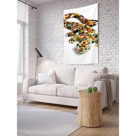 Декоративное панно с фотопечатью «Ящерица с мозаикой», вертикальное, размер 150х200 см