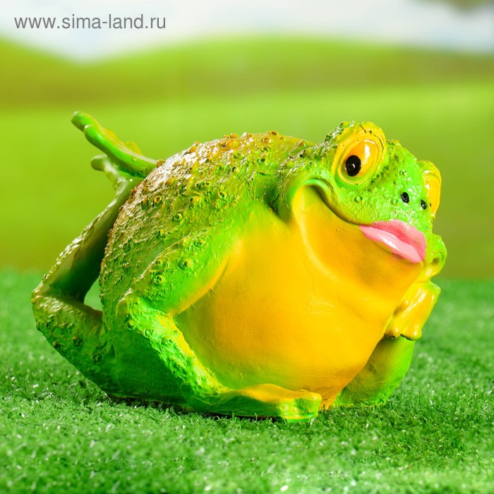 Садовая фигура "Лягушка-толстушка" 19х15х13см - Фото 1