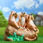 Садовая фигура "Сурикаты на бревне" 30см - Фото 5