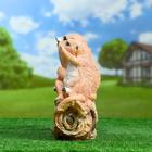 Садовая фигура "Сурикаты на бревне" 30см - Фото 6