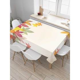 Скатерть на стол «Парящие листья», прямоугольная, сатен, размер 120х145 см