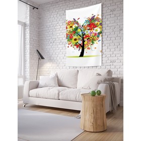 Декоративное панно с фотопечатью «Чувства в цветах», вертикальное, размер 150х200 см