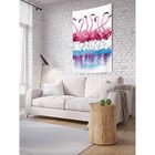 Декоративное панно с фотопечатью «Фламинго акварелью», вертикальное, размер 100х150 см - Фото 1