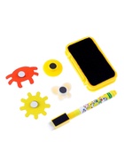 Доска магнитная двухсторонняя, под маркер и мел на подставках (мел, маркер, магниты), МИКС - Фото 8