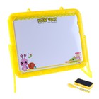 Доска магнитная двухсторонняя, под маркер и мел на подставках (мел, маркер, магниты), МИКС - Фото 5