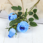 Цветы искусственные "Роза Фламинго" 6*66 см, голубой - Фото 1