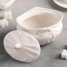 Сахарница керамическая«Винтаж», 300 мл, цвет белый - Фото 2