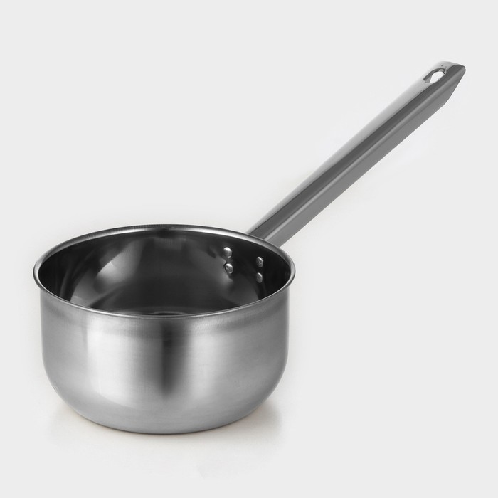 Ковш, 2.1 л, d=18 см, с длинной ручкой, нержавеющая сталь - Фото 1