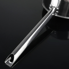 Ковш из нержавеющей стали с длинной ручкой, 2,1 л, d=18 см, металлическая ручка, цвет серебряный - Фото 2