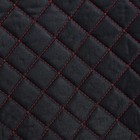 Накидка на сиденье "Алькантара" 140 х 52 см, черная с красной строчкой - фото 8467176