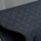 Накидка на сиденье "Алькантара" 140 х 52 см, черная с синей строчкой - фото 8467183