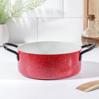 Кастрюля «Мрамор светлый», 1,9 л, антипригарное покрытие, цвет МИКС