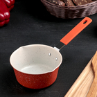 Ковш «Мрамор светлый», 450 мл, силиконовая ручка, антипригарное покрытие, углеродистая сталь, цвет МИКС - Фото 1