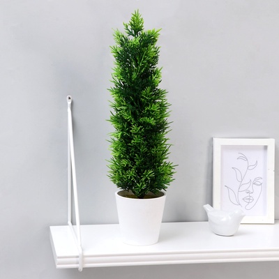 Искусственный цветок в горшке «Туя стройная», 10×40 см, h горшка 9 см