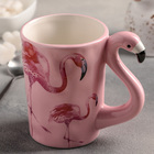 Кружка «Фламинго», 400 мл, цвет розовый - Фото 1