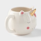 Кружка «Единорог», 550 мл, доломит, белая - Фото 2