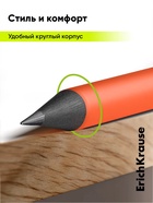 Карандаш чернографитный ErichKrause. JOY, HB, с ластиком, круглый, пластиковый, неоновый корпус, МИКС - Фото 2