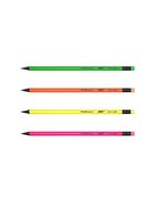 Карандаш чернографитный ErichKrause. JOY, HB, с ластиком, круглый, пластиковый, неоновый корпус, МИКС - Фото 7