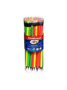 Карандаш чернографитный ErichKrause. JOY, HB, с ластиком, круглый, пластиковый, неоновый корпус, МИКС - Фото 10