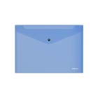 Папка-конверт на кнопке А4, 140 мкм, ErichKrause Fizzy Vivid, глянцевая, вмещает до 120 листов, полупрозрачная, микс 4418514