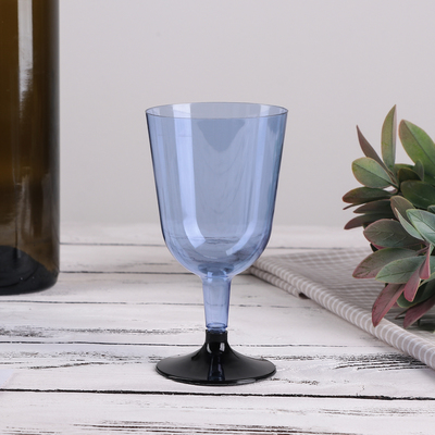 Бокал пластиковый одноразовый для вина «Кристалл», 200 мл, 6 шт/уп, цвет МИКС
