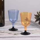 Бокал пластиковый одноразовый для вина «Кристалл», 200 мл, 6 шт/уп, цвет МИКС - Фото 2