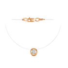 Колье «Фианит» на леске, розовое золочение, 38 см - Фото 1