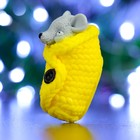 Мыло фигурное "Крысёнок в пледе" жёлтый 65г - Фото 2