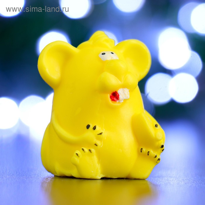 Мыло фигурное "Мышонок грызунишка" жёлтый 40г - Фото 1