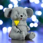 Мыло фигурное "Мышонок в шарфе" серый 80г - Фото 1