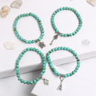 Браслет с подвеской «Бирюза», шар №8, подвеска МИКС - Фото 7