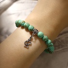 Браслет с подвеской «Бирюза», шар №8, подвеска МИКС - Фото 2