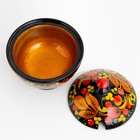 Сахарница дерево хохлома «Гамма», с ложкой, 10.5×7.5 см - Фото 3