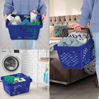 Корзина покупательская пластиковая 28 л, 51.5×34×26 см, синяя - Фото 2