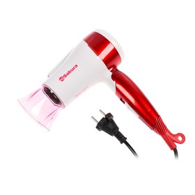 Фен Sakura SA-4039WR, 1400 Вт, 2 температурных режима , концентратор, шнур 1.6 м