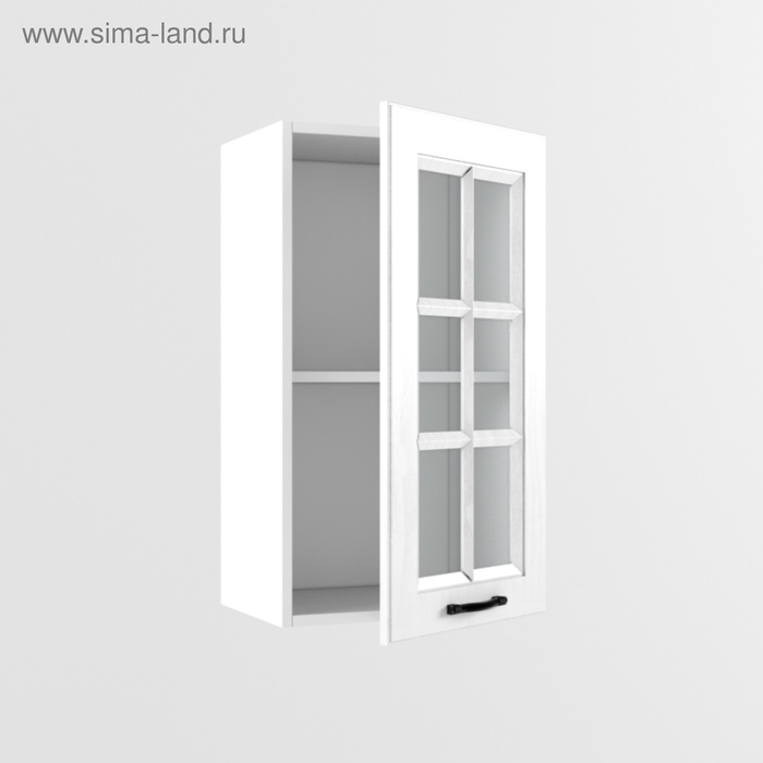 Шкаф навесной «Вегас. В400», со стеклом, 300×400×720 мм, цвет белый - Фото 1
