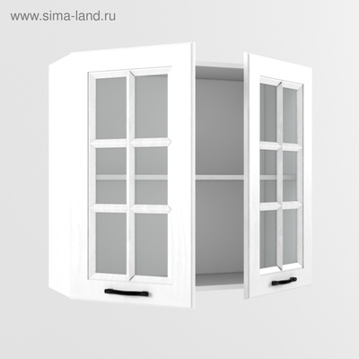 Шкаф навесной «Вегас. В800», со стеклом, 300×800×720 мм, цвет белый