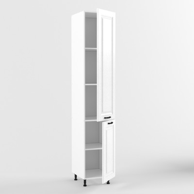 Шкаф - пенал двухдверный «Вегас», 556×400×2140 мм, цвет белый